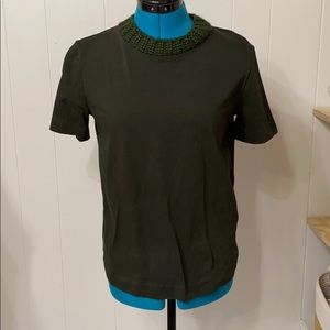 New with tags. Zara tee shirt with knitted collar